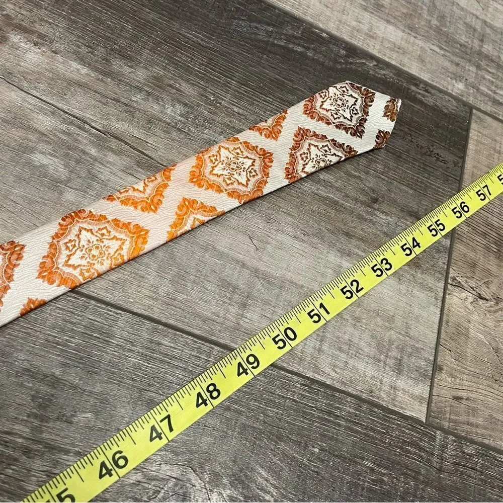 Monsieur Bernard Ombré Orange Brown over Silver Neck Tie
